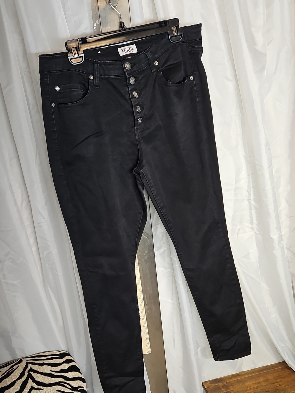 Mudd Women's Black Button-Fly Skinny Jeans 15